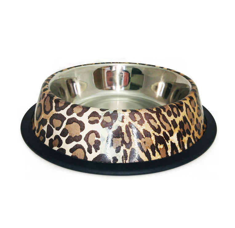 COMEDERO INOX Nº3 ANIMAL PRINT Ø 18CM-32OZ