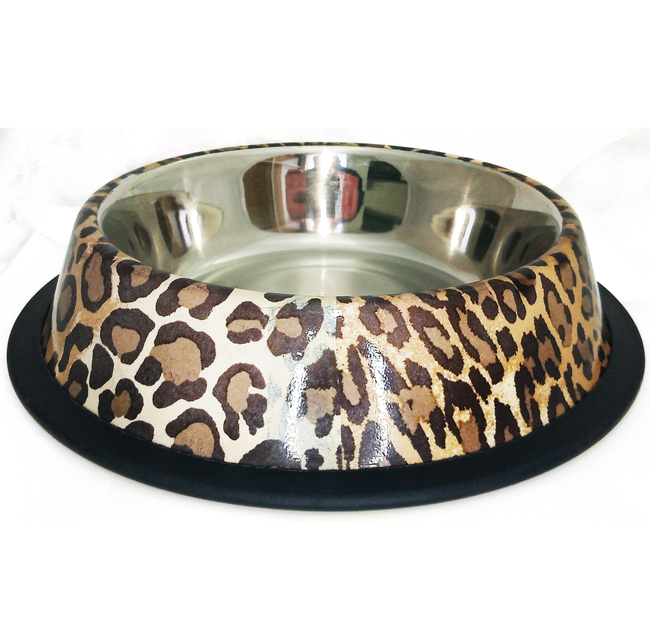 COMEDERO INOX Nº5 ANIMAL PRINT Ø 25CM-96OZ