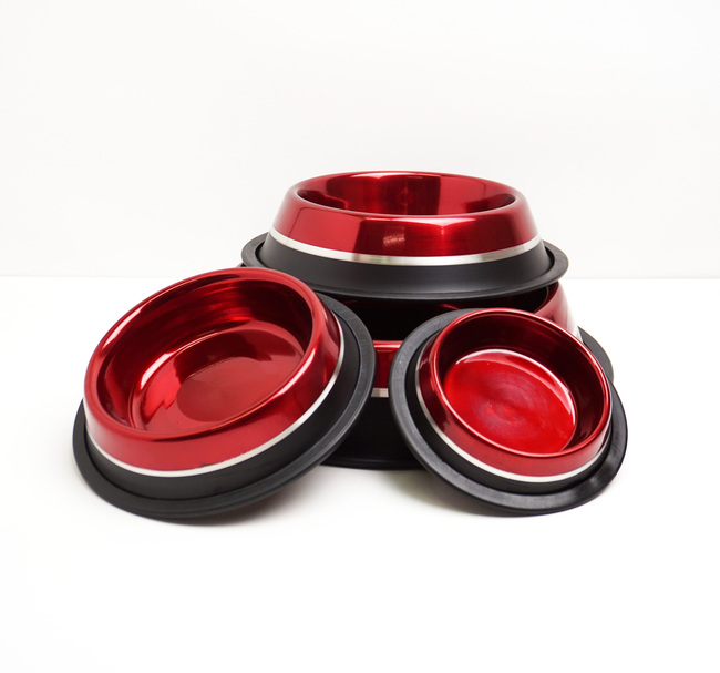 COMEDERO INOX Nº5 ACABADO TRICOLOR Ø 25CM