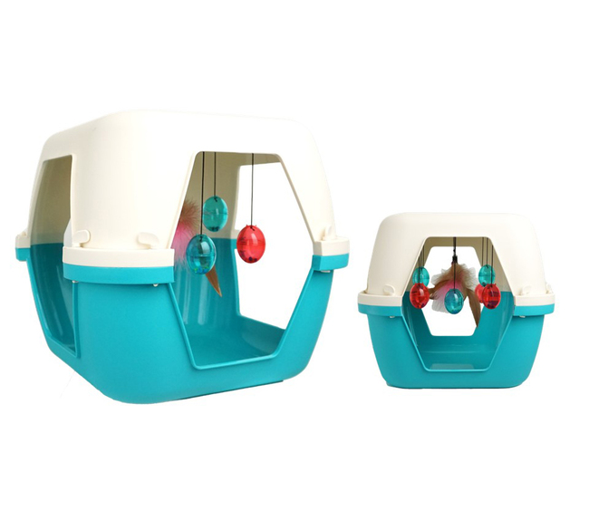 CUBO CON JUGUETES GATO 36X34X30CM