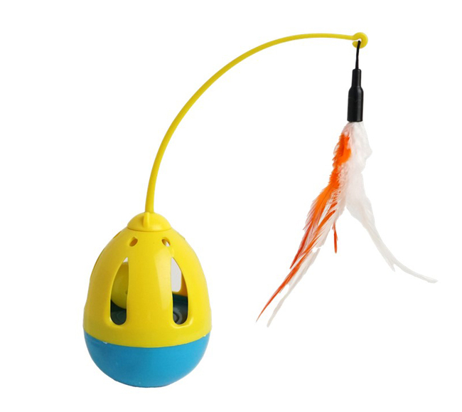 JUGUETE GATO WOOBLY C/PLUMAS 18CM