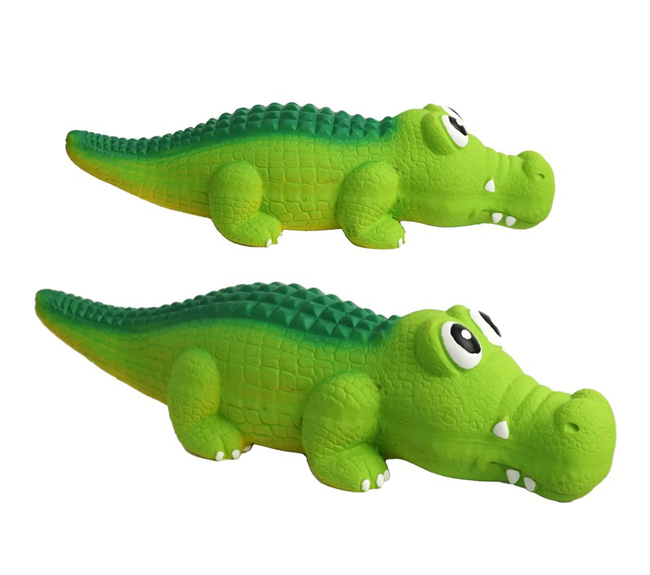 JUGUETE P/PERRO COCODRILO VINILICO 21CM