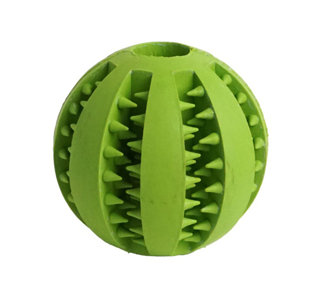 PELOTA GOMA BOLA C/DIENTES 7CM