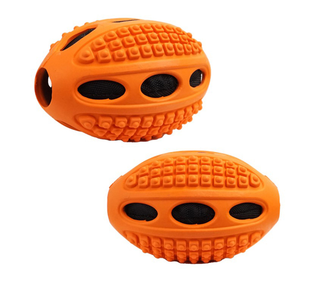 PELOTA RUGBY NARANJA Ø150mm CLOTH+PP FIBER
