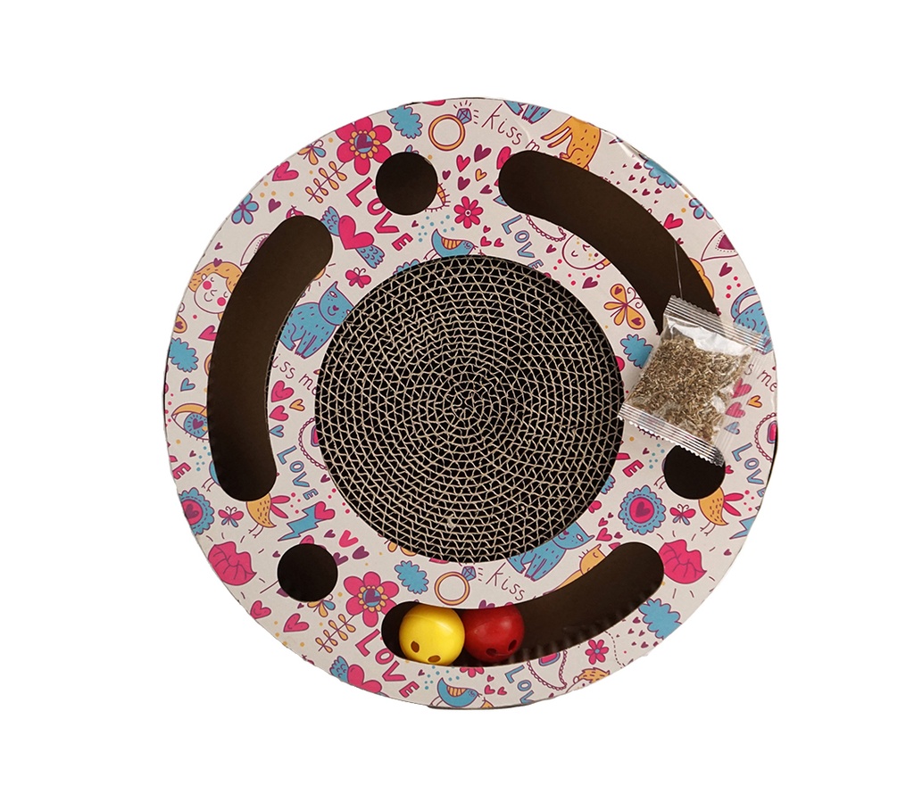 RASCADOR INTERACTIVO C/PEL Y CATNIP-34x5cm