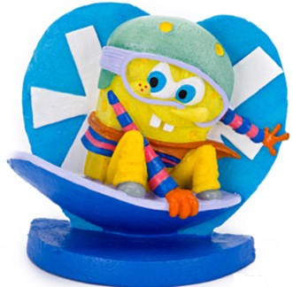 PENN PLAX SPONGEBOB ON SNOWBOARD