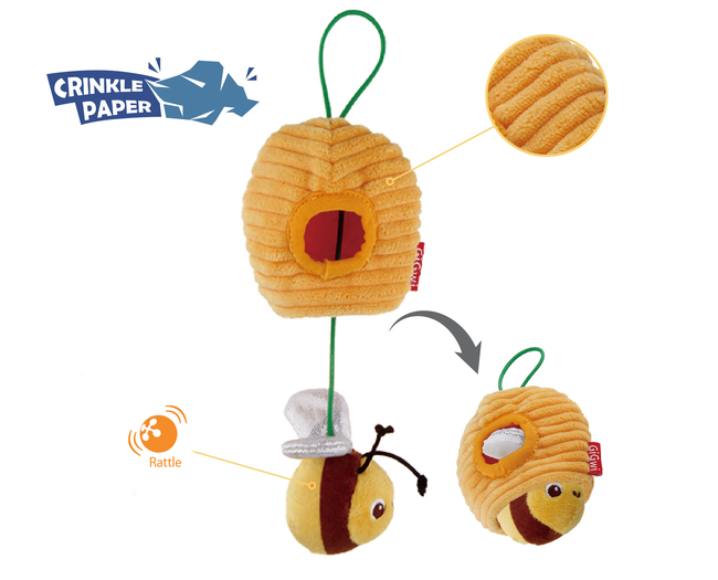 ABEJA CON CATNIP CATCH AND SCRATCH GIGWI