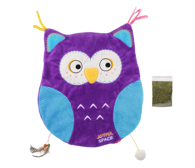 ALFOMBRA BUHO CON CATNIP JOYFULL SPACE GIGWI