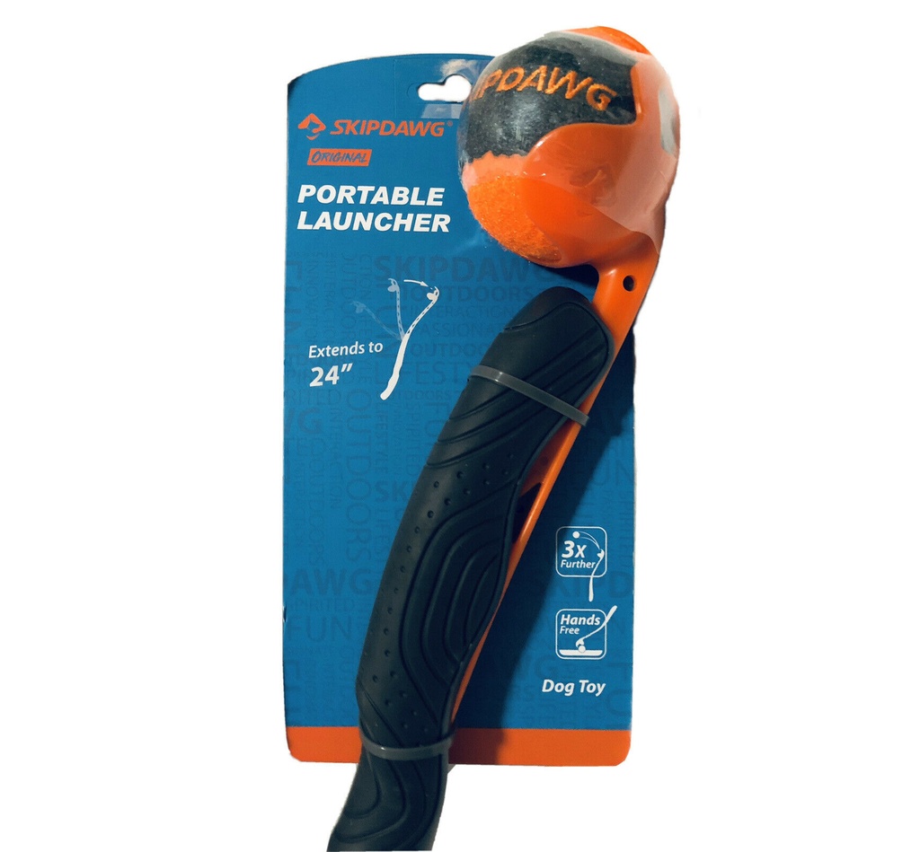 LANZADOR + PELOTA PORTABLE LAUNCHER SKIPDAWG