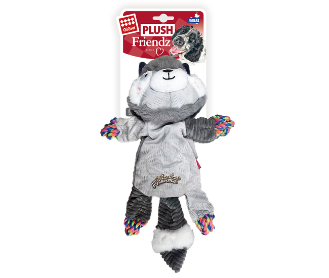 MAPACHE CON CUERDA PLUSH FRIENDZ GIGWI