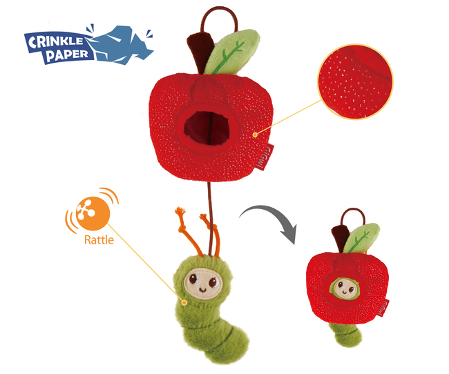 ORUGA CON CATNIP CATCH AND SCRATCH GIGWI