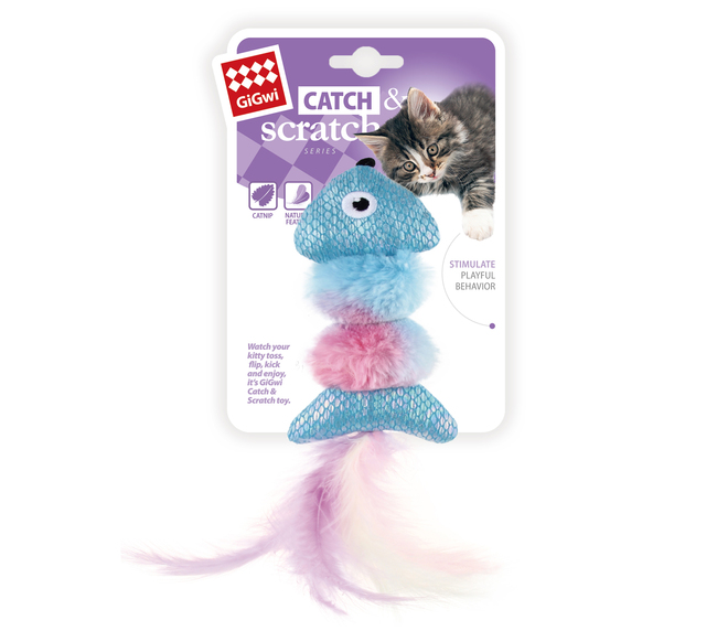 PEZ CON CATNIP CATCH AND SCRATCH GIGWI