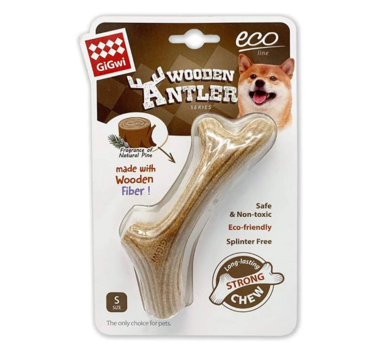 STICK WOODEN ANTLER ECO LINE S GIGWI