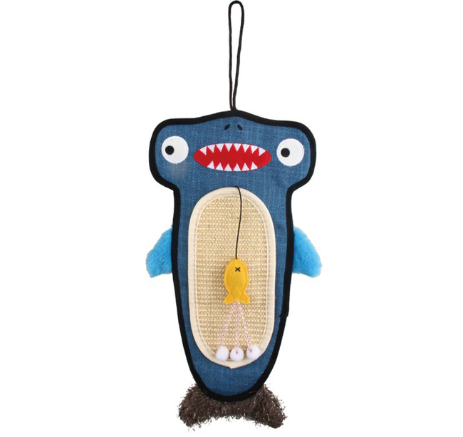 TIBURON RASCADOR C/CATNIP JOYFULL SPACE GIGWI