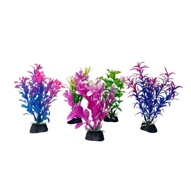 PLANTA PLASTICA COLOR SURTIDO x6 uni. 10CM