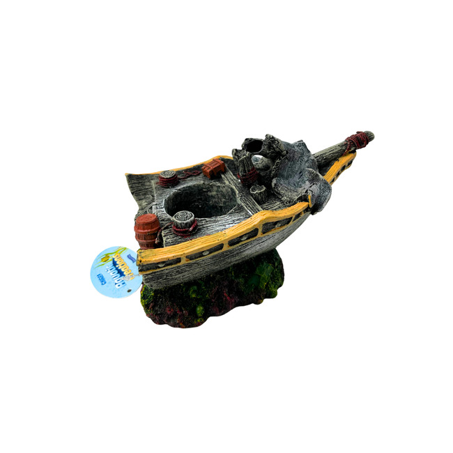 RUINAS DE BARCO DE RESINA 17;5x11x10CM