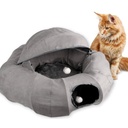 DONUT CAT TUNNEL GREY LAMBSWOOL AFP