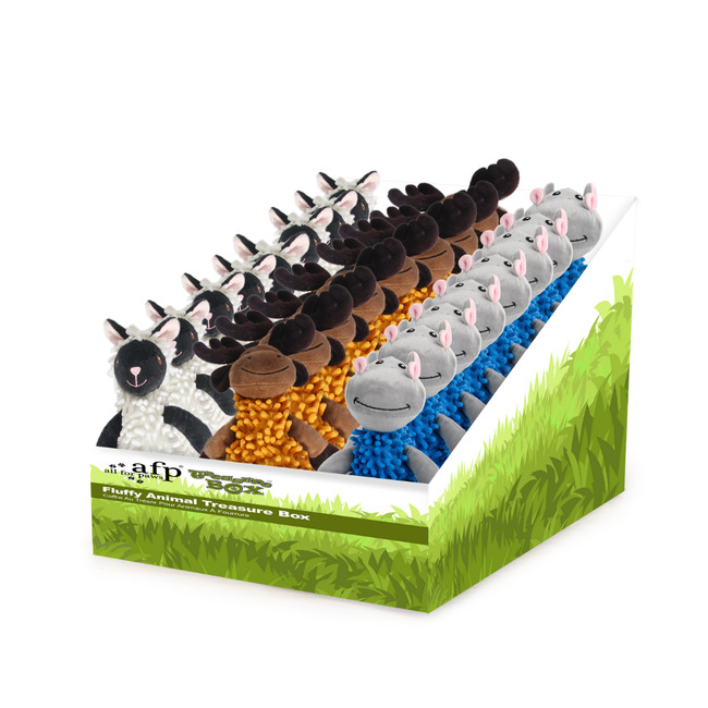 FLUFFY ANIMAL TREASURE BOX X24 AFP