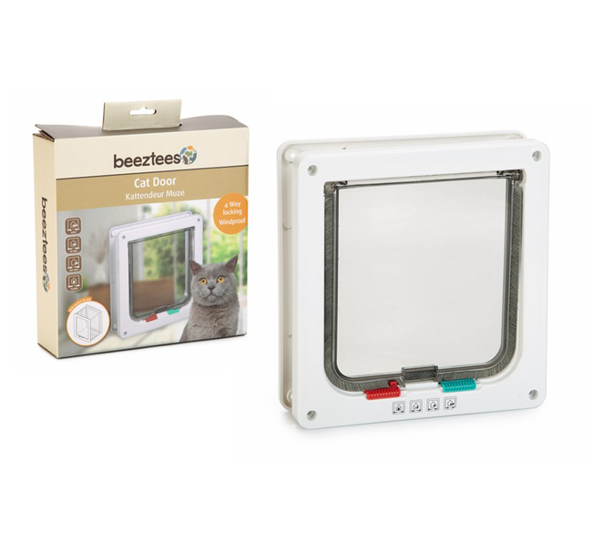 CAT DOOR MUZE WHITE BEEZTEES