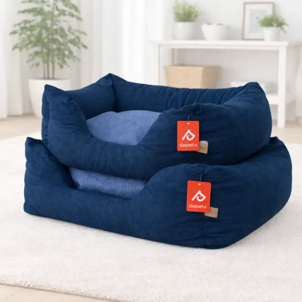 CAMA AZUL OSCURA 80x60x31CM - DEPETS
