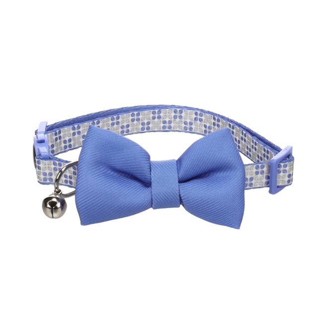 COLLAR CON LAZO AZUL 20-35cm 10mm FLAMINGO