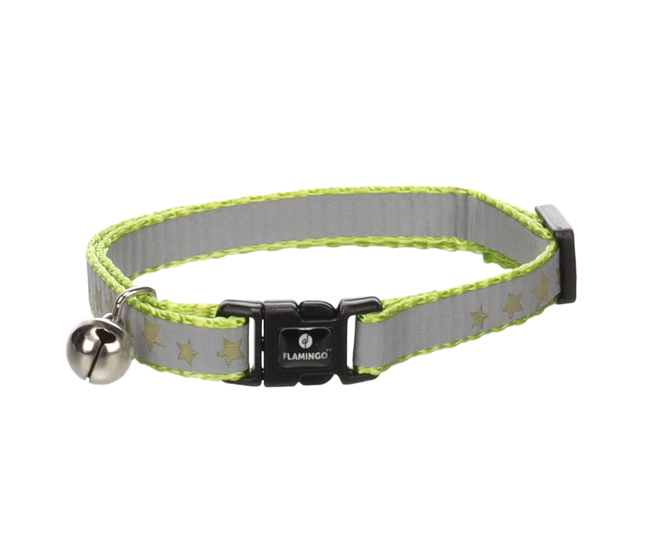 COLLAR MINX VERDE 20-34cm 10mm FLAMINGO