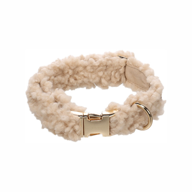COLLAR POOKIE BEIGE S 31-50cm 20mm FLAMINGO