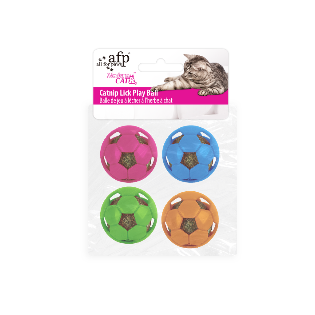 AFP MORDERN CAT-CATNIP LICK PLAY BALL 4 PCS