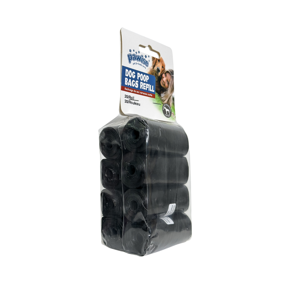 PAWISE DOG WASTE BAG 8*20PCS BLACK