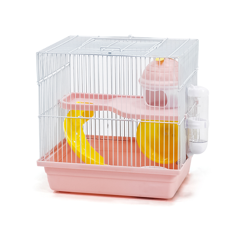 HAMSTERA DE 2 NIVELES CON CASITA, RUEDA Y TOBOGAN