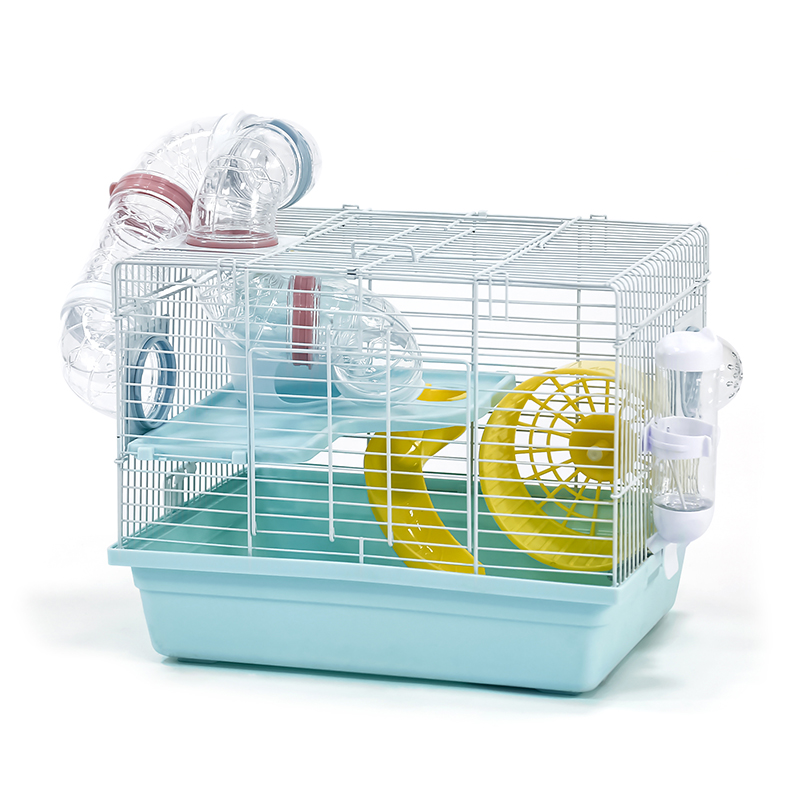 HAMSTERA DE 1 NIVEL CON CASITA, RUEDA Y TOBOGAN EXTERIOR