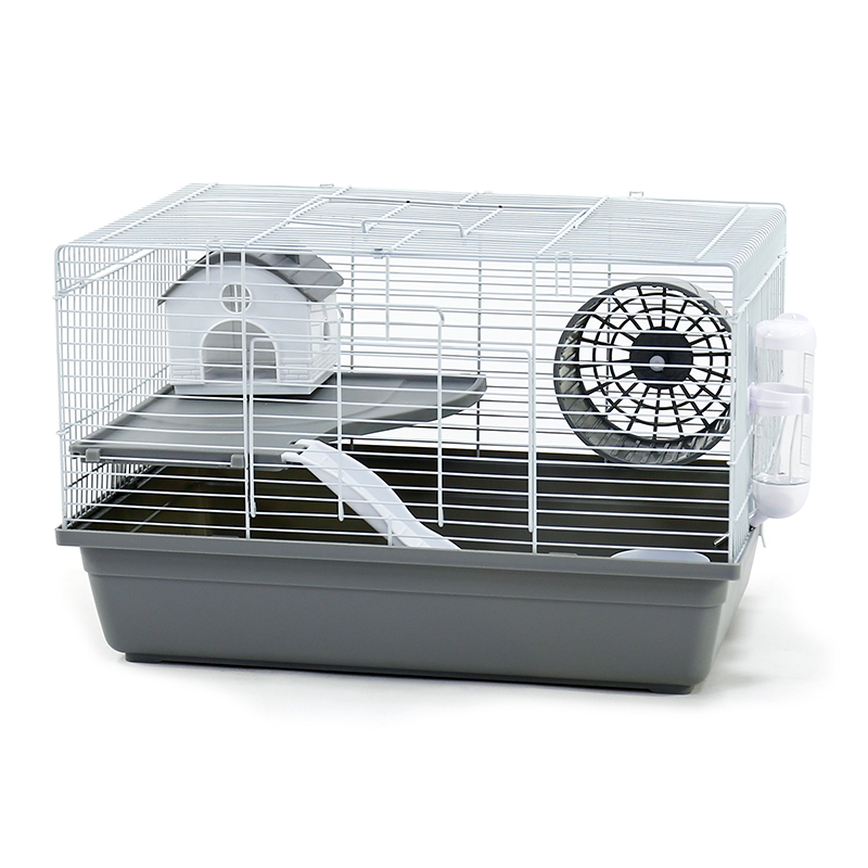 HAMSTERA DE 1 NIVEL SIMPLE CON CASITA, RUEDA Y TOBOGAN