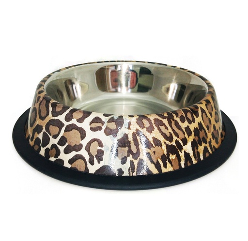 [COI84] COMEDERO INOX Nº4 ANIMAL PRINT Ø 22CM-64OZ