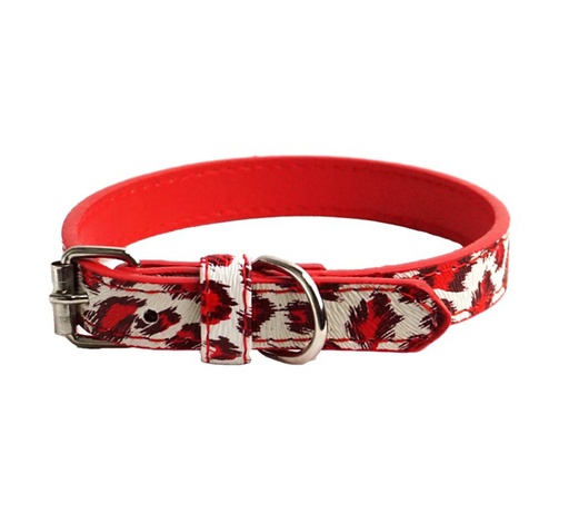 [CLI15] COLLAR SINTET.ANIMAL PRINT15MMX38CM