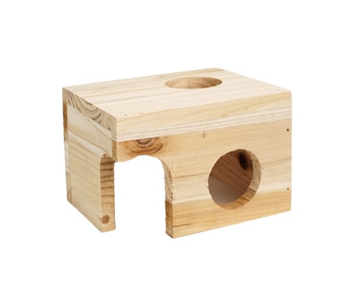 [803620] CASITA DE MADERA ROEDORES12.7x10.5x8.3cm