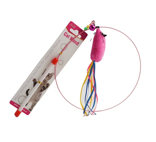 [550586] JUGUETE GATO CAÑITA 15CM C/RATITA PLUSH Y CAS