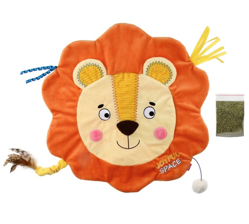 [7325] ALFOMBRA LEON CON CATNIP JOYFULL SPACE GIGWI