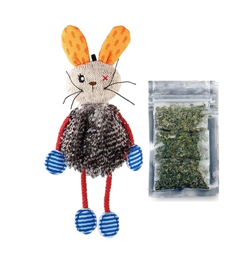 [7514] CONEJO CON SILVERVINE REFILLABLE GIGWI