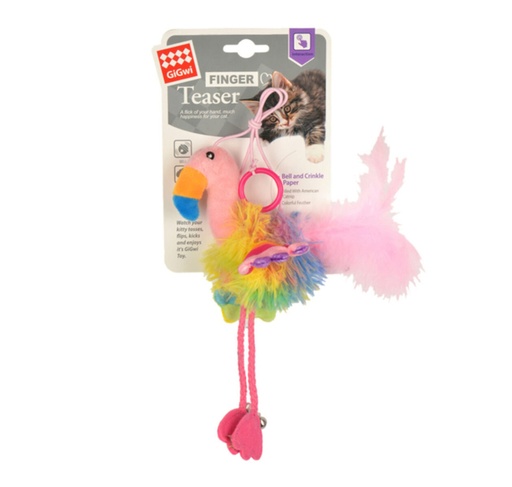 [7471] FLAMENCO CON CATNIP FINGER TEASER GIGWI