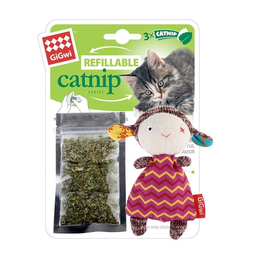 [7056] OVEJA CON CATNIP REFILLABLE GIGWI