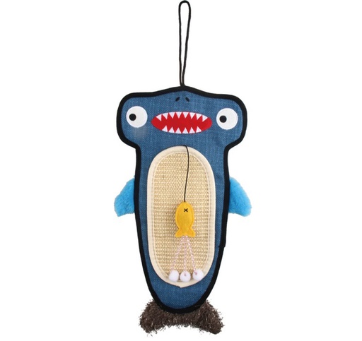 [7530] TIBURON RASCADOR C/CATNIP JOYFULL SPACE GIGWI