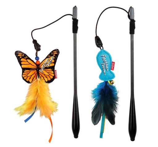 [7451] VARITA MARIPOSA/PEZ FEATHER TEASER GIGWI X2