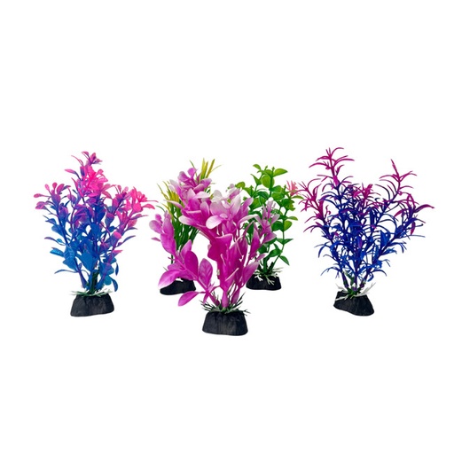 [S451S462] PLANTA PLASTICA COLOR SURTIDO x6 uni. 10CM