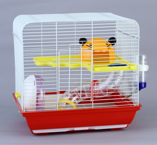 [HC615] HAMSTERA 1 NIVEL C/ACCESORIOS 37X28X35CM