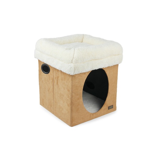 [2139] 2 IN 1 CAT CASTLE TAN LAMBSWOOL AFP