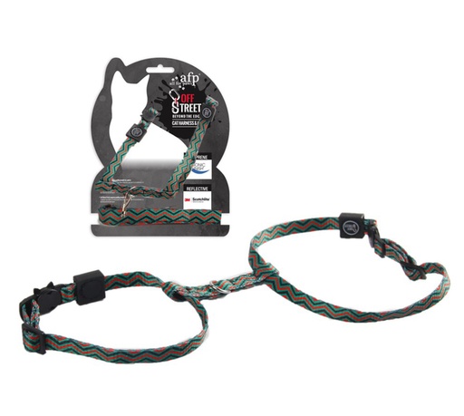 [AFP7071] CAT HARNESS LEASH CHEVRON SET OFF STREET AFP