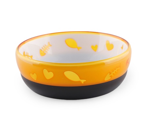 [2402] CAT LOVE BOWL ORANGE MODERN CAT AFP