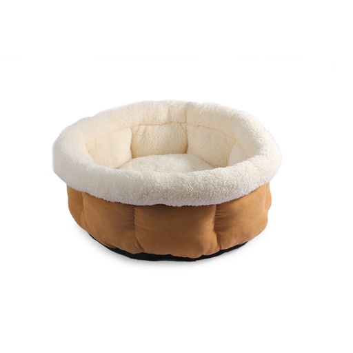 [AFP5364] CUDDLE BED TAN M LAMBSWOOL AFP