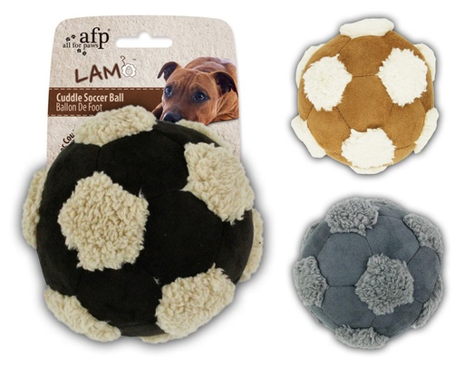 [AFP3078] CUDDLE FOOTBALL BROWN/GREY/TAN L LAM AFP