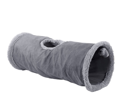 [AFP2113] FIND ME CAT TUNNEL 66CM GREY/TAN LAM AFP
